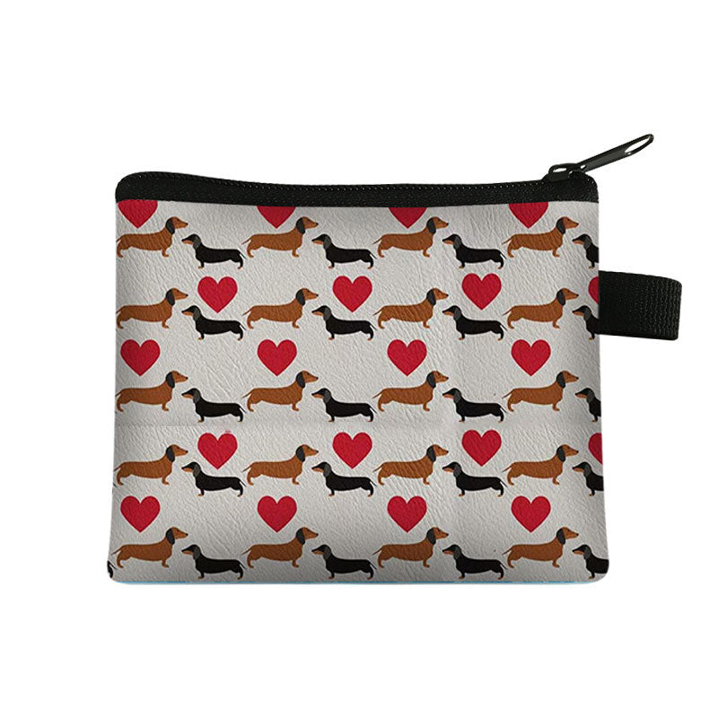 Wholesale Polyester Cartoon Animal Hound Dog Kids Coin Purse